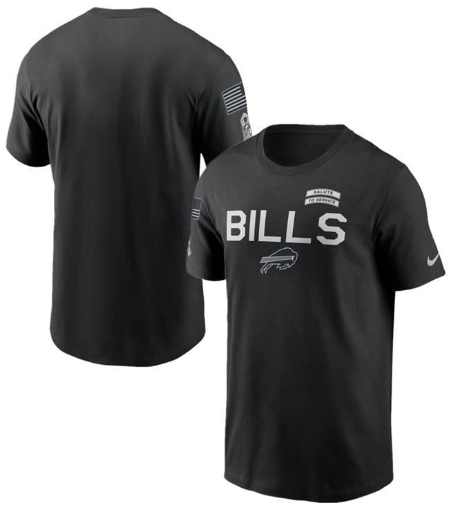 Men's Black Buffalo Bills 2026 Salute to Service Sideline Dri-FIT T-Shirt